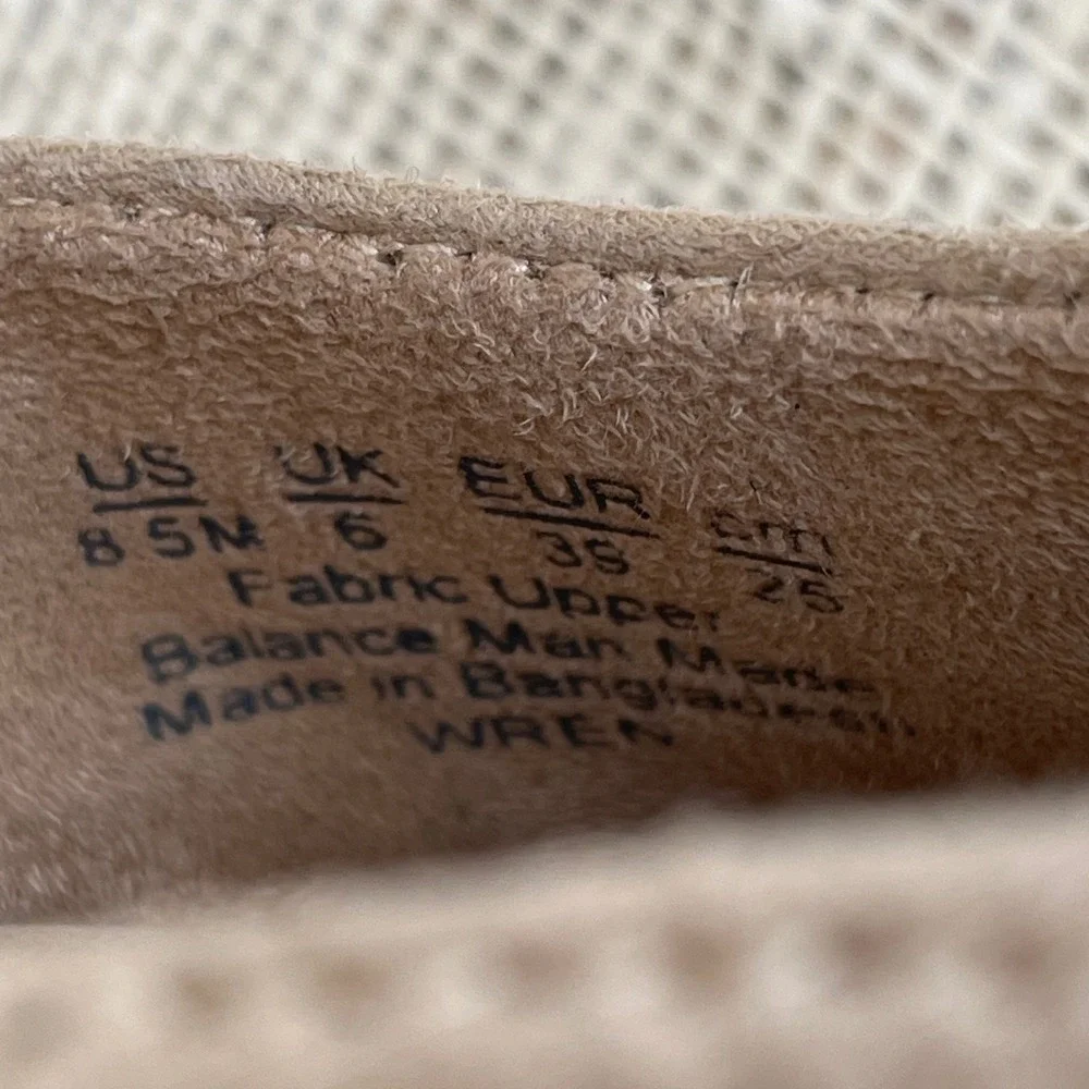 SOUL Naturalizer Wren Espadrille Flats Taupe Ankle Strap Sandals Womens 8.5M